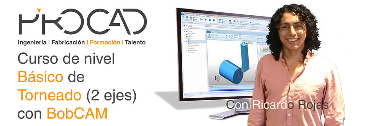 grupoPROCAD.com: Curso online de Torneado con BobCAM por Ricardo Rojas.