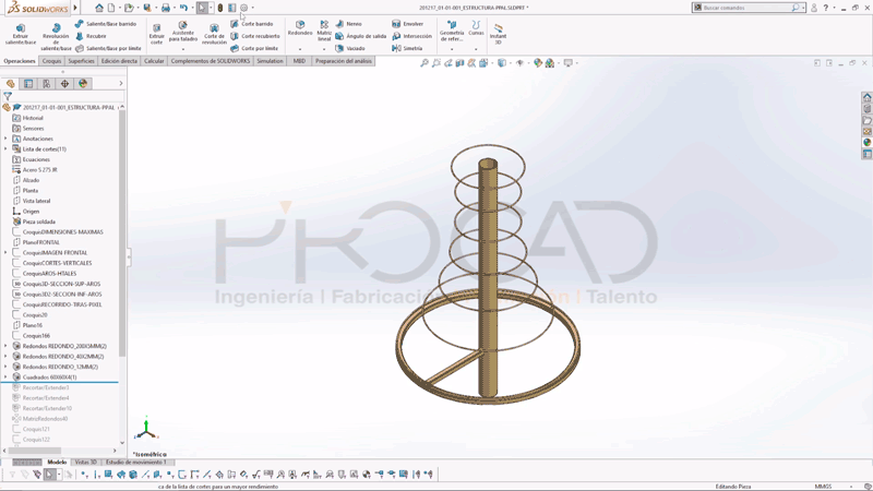 www.grupoprocad.com/ se muestra la interfaz de SolidWorks y en una secuencia de sucesiva imágenes se aprecia como el ratón va a "opciones"/"opciones de sistema"/"activar barra de bloqueo"/ "Aceptar"
