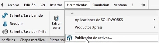 Herramientas > Publicador de activos